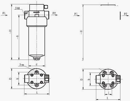ZU-H、QU-H系列壓力管路過濾器管路連接